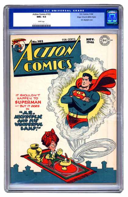 Action Comics 102 - Superman - Turban - Lamp - Genie - Flying Carpet
