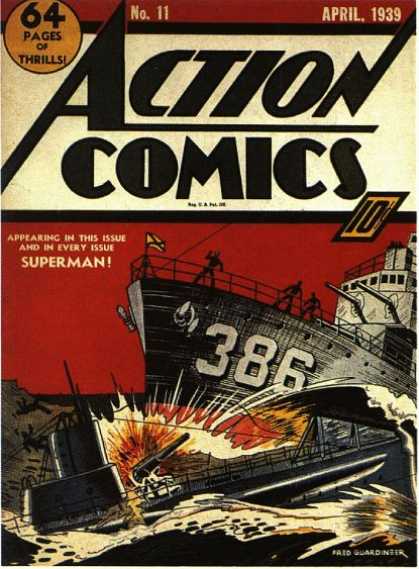 Action Comics 11 - Superman - Ship - 386 - War - Japanese