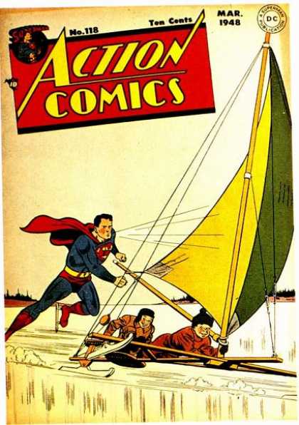 Action Comics 118 - Superman - Ice - Sailing - Kids - Sail