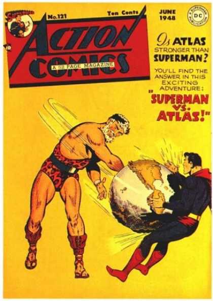 Action Comics 121 - Atlas - Superman - Legend - Fight - Hero