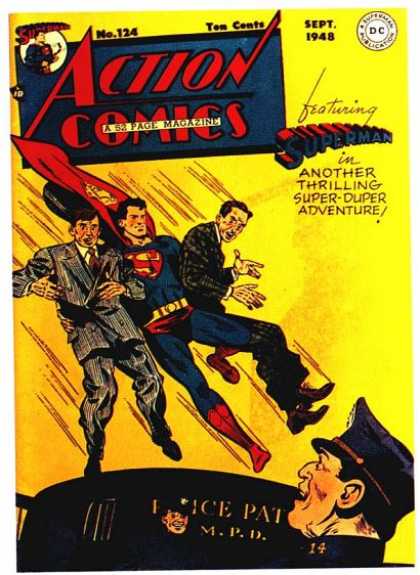 Action Comics 124 - Police - Superman - 1948 - Criminals - September - George Roussos