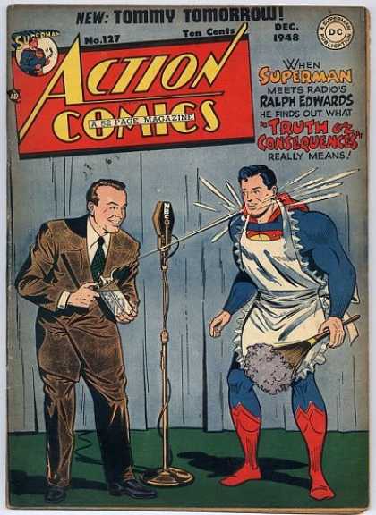 Action Comics 127 - Truth Or Consequences - Superman - Apron - Microphone - Nbc