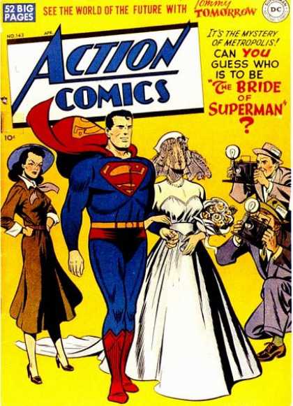 Action Comics 143 - Superman - Bride - Wedding - Lois Lane - See The World Of The Future