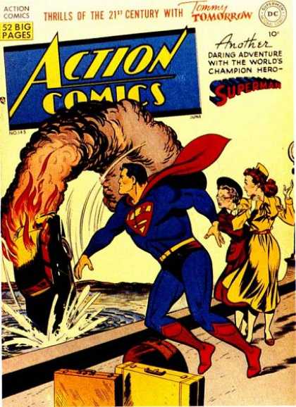 Action Comics 145 - Smoke - Superman - Car - Red - Blue