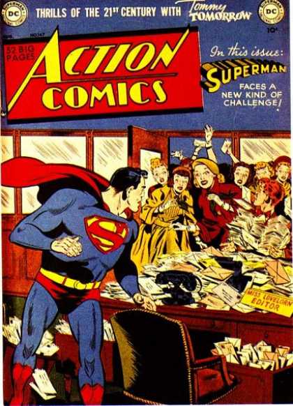 Action Comics 147 - Tommy Tomorrow - Superman - Thrills - Challenge - Editor