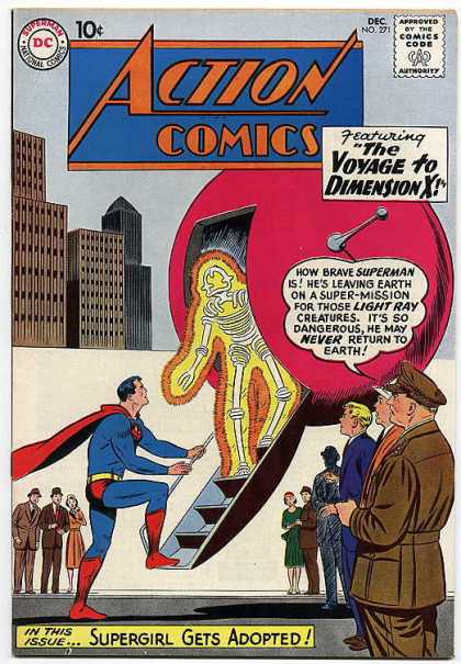 Action Comics 271 - Superman - Spaceship - Light Ray Creature - Dimension X - The Voyage To Dimension X - Curt Swan