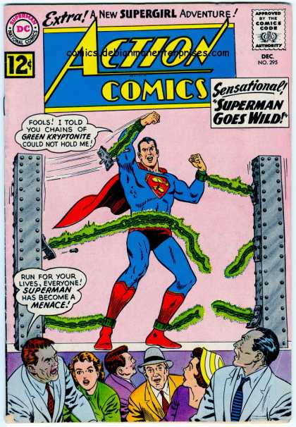 Action Comics 295 - Superman - Chains - Kryptonite - Menace - Wild - Curt Swan