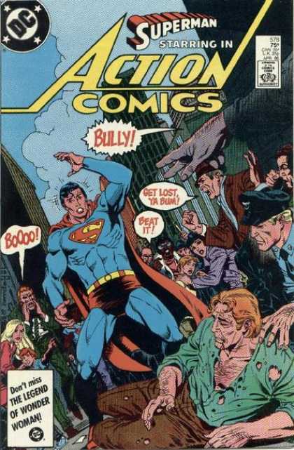 Action Comics 578 - Superman - Bum - Bully - Legend - Cop - Eduardo Barreto
