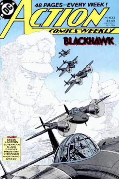 Action Comics 633 - Planes - Blackhawk - Clouds - Airplanes - Cloud - Curt Swan, Murphy Anderson