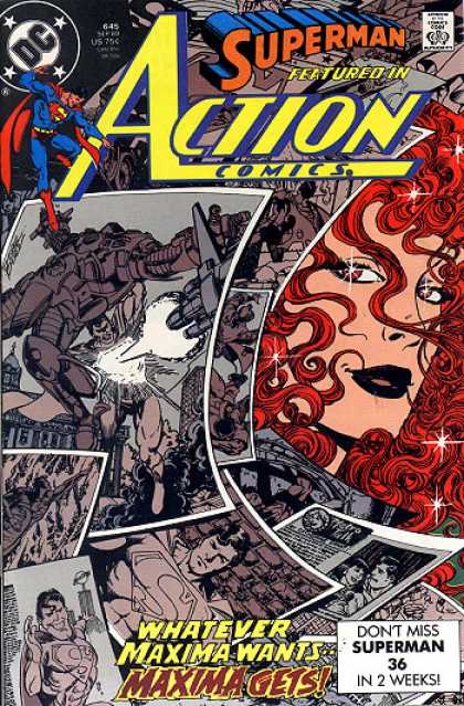 Action Comics 645 - Superman - Maxima - Dc - Approved By The Comics Code Authority - Maxima Gets - George Perez