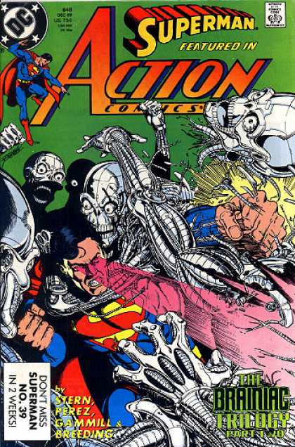 Action Comics 648 - Superman - Brainiac - Protection - Fearless Hero - Robot - George Perez