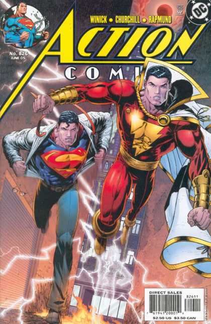 Action Comics 826 - Superman - Alley - Shazam - Flames - Tall Building - Dave Stewart