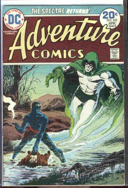 Adventure Comics 432 - Spectre - River - Smoke - Green Cape - No 432 - Jim Aparo
