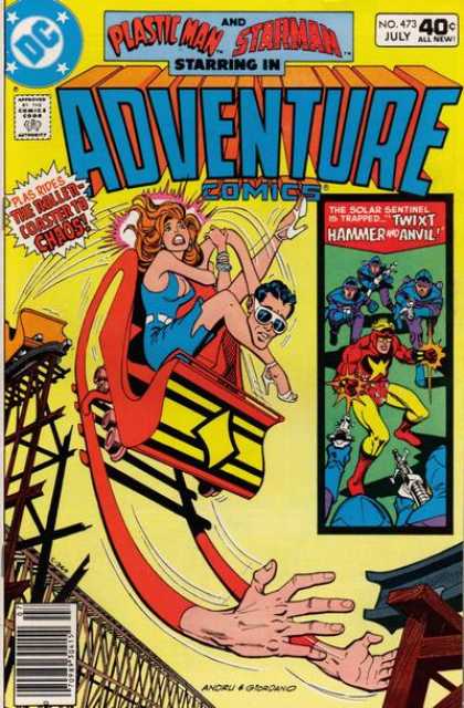Adventure Comics 473 - Roller Coaster - Plastic Man - Dick Giordano, Ross Andru