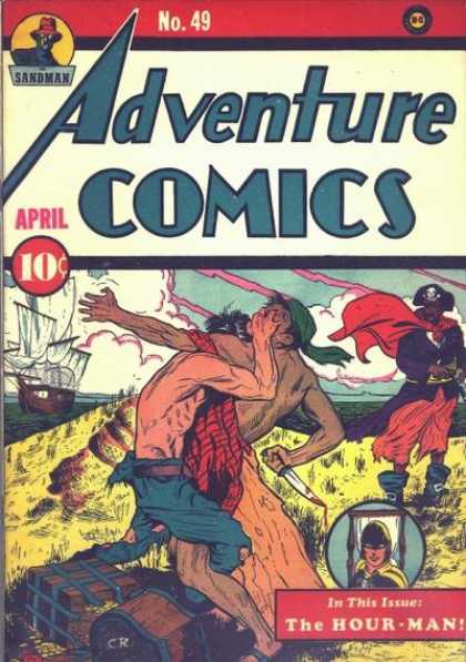 Adventure Comics 49 - Hour-man - Pirate - Ship - Sandman - Pirates - Sheldon Moldoff