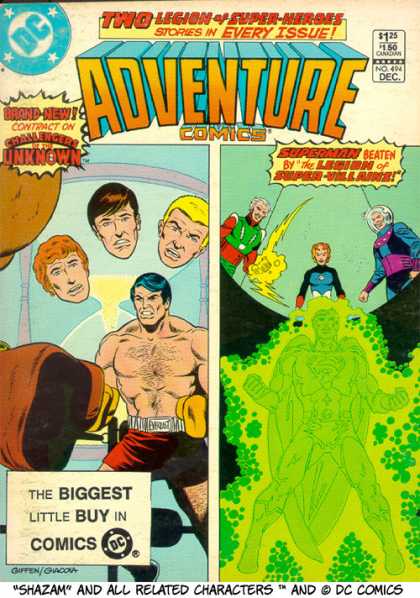 Adventure Comics 494 - Challengers Of The Unknown - Superman Beaten By The Legion Of Super Villains - 125 No 494 Dec - Dc - Shazam - Keith Giffen