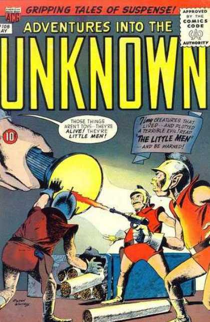 Adventures Into the Unknown 108 - Gripping - Tales - Suspense - Comics - Flashlight