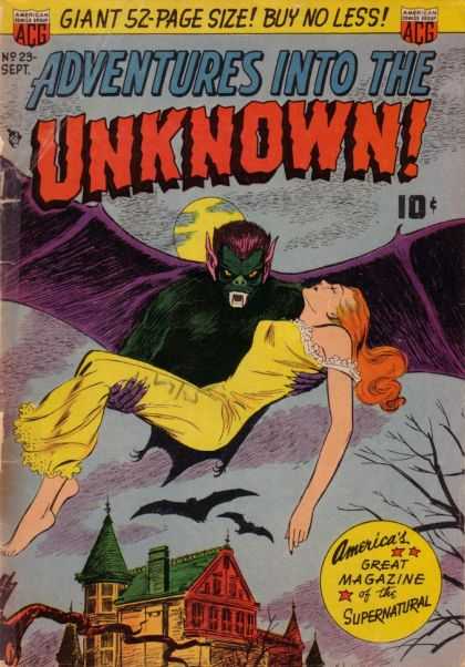 Adventures Into the Unknown 23 - Vampire - Victim - Wife - Bloodsucker - Bats