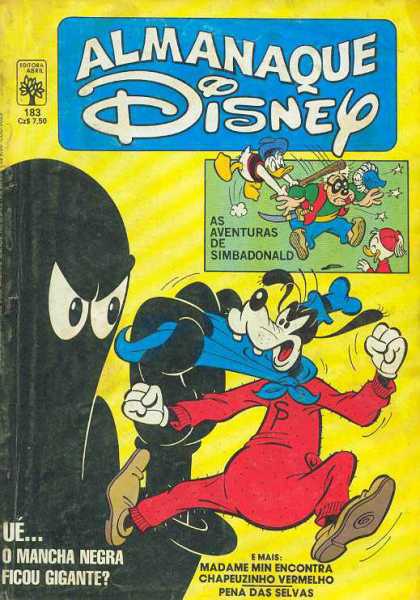 Almanaque Disney 183 - French - Goofy - Black Shadow - Blue Cape - Clobbered Over The Head