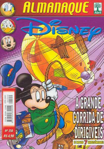 Almanaque Disney 350 - Mickey Mouse - Donald Duck - Blimp - Car - A Grande Corrida De Dirigiveis