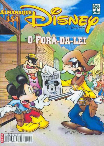 Almanaque Disney 354 - Man With A Gun - Wanted - Cowboy Mickey - Boots - Busted