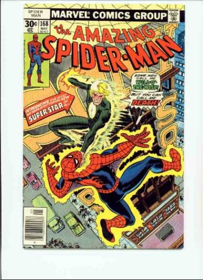 Amazing Spider-Man 168 - Spiderman - Electricity - Superstar - Death - Will O The Wisp