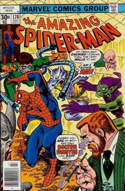 Amazing Spider-Man 170 - Green Goblin - Spiderman - Doctor Faustus - Rhino - Doctor Octopus - Ross Andru