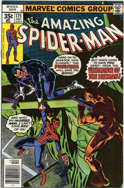 Amazing Spider-Man 175 - Hitman - Punisher - J Jonah Jameson - Jameson - Statue Of Liberty - Ross Andru