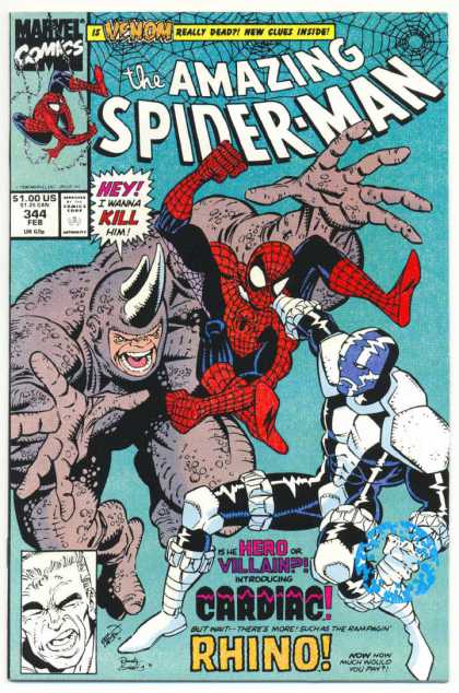 Amazing Spider-Man 344 - Rhino - Cardiac - Erik Larsen