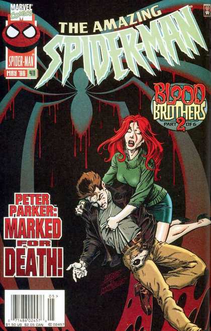 Amazing Spider-Man 411 - Marvel - Marvel Comics - Mary Jane - Blood Brothers - Peter Parker - Mark Bagley