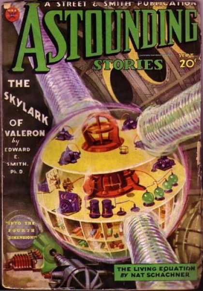 Astounding Stories 46 - Vintage - 20 Cents - The Skylark Of Valeron - Edward C Smith Phd - Into The Fourth Dimension