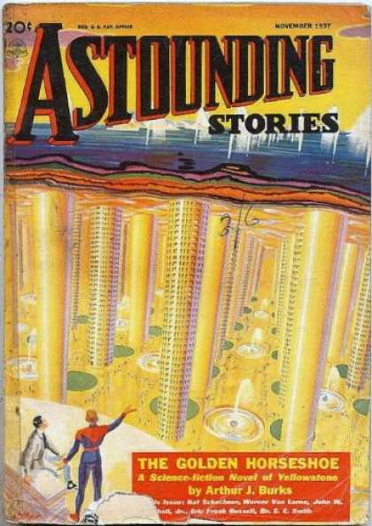 Astounding Stories 84 - November 1937 - The Golden Horseshoe - Arthur J Burks - Utopia - City