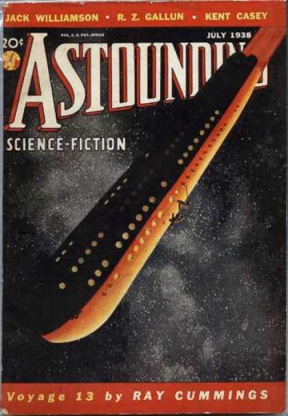 Astounding Stories 92 - July 1938 - Spaceship - Science Fiction - Voyage 13 - Ray Cummings