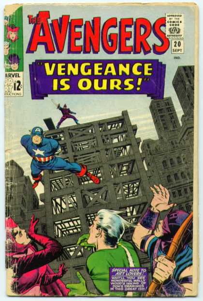 Avengers 20 - Vengeance Is Ours - Construction - Captain America - Jump - Buildings - Jack Kirby