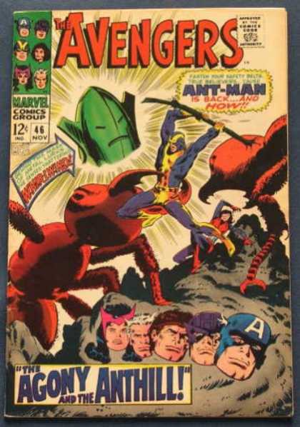 Avengers 46 - Ant-man - Captain America - The Agony And The Anthill - Giant Ants - Whirlwind - John Buscema