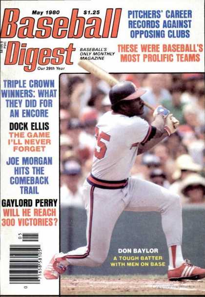Baseball Digest - May 1980