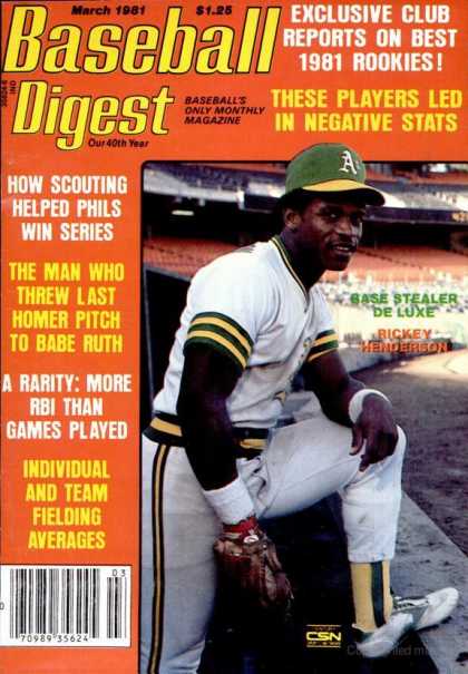Baseball Digest - March 1981