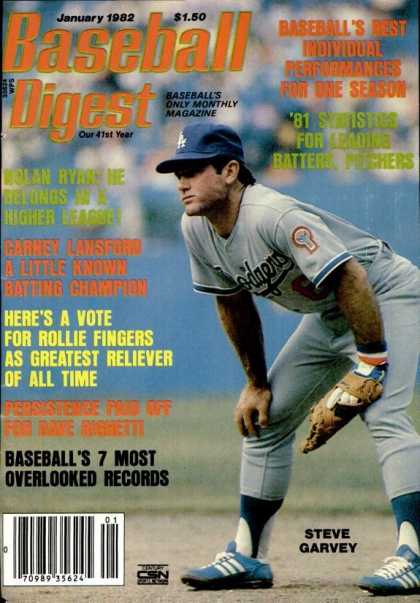 Baseball Digest - January 1982