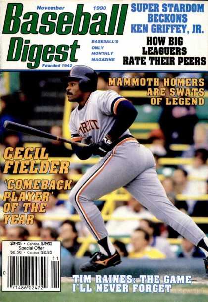 Baseball Digest - November 1990