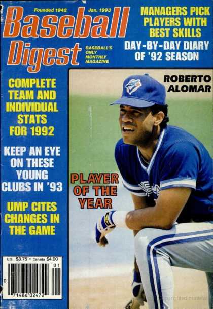 Baseball Digest - January 1993