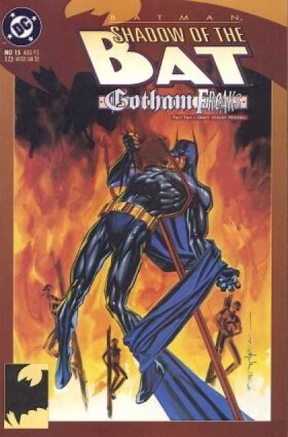 Batman: Shadow of the Bat 15 - Gotham Freaks - Fire - Dc - Burning - Cape - Brian Stelfreeze