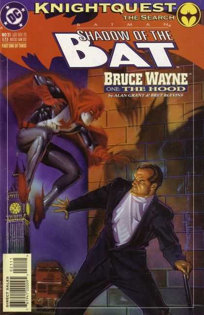 Batman: Shadow of the Bat 21 - Dc Comics - Bruce Wayne - The Hood - Knightquest - Clock Tower - Brian Stelfreeze