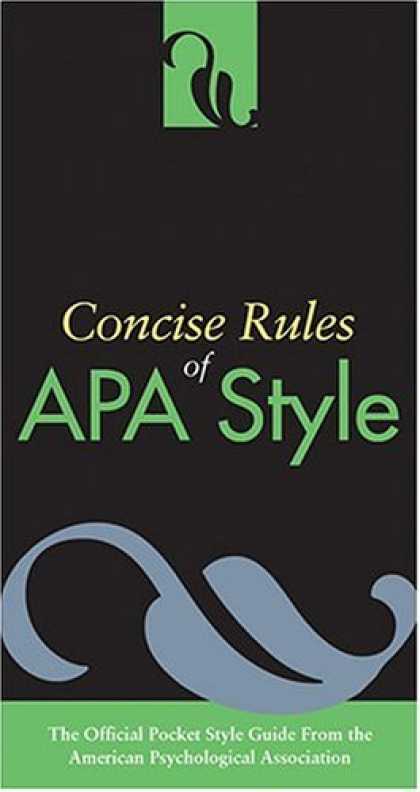 Bestsellers (2006) - Concise Rules Of Apa Style (Concise Rules of the American Psychological Associat