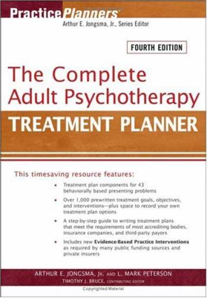 Bestsellers (2007) - The Complete Adult Psychotherapy Treatment Planner (Practice Planners) by Arthur