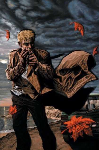 Bestselling Comics (2006) - Hellblazer: Empathy is the Enemy (Hellblazer (Graphic Novels)) by Denise mina - Storm - Blowing Leaves - The Ocean - Shore - Brown Trenchcoat