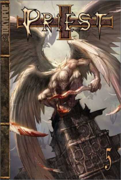 Bestselling Comics (2007) - Priest, Vol. 5 by Min-woo Hyung - Winged Crearure - Castle - Number Five - Bloody Feathers - Sword