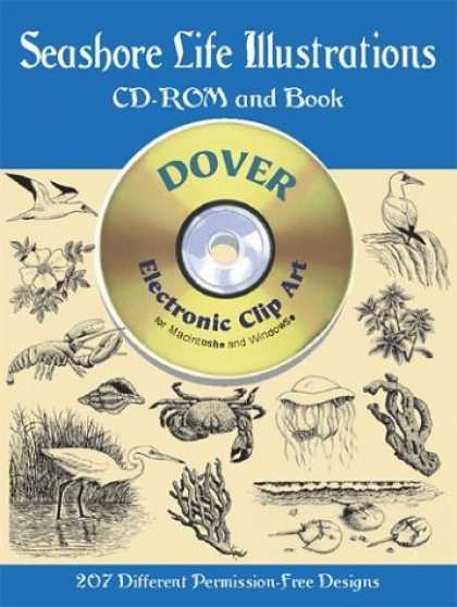 Books About Art - Seashore Life Illustrations (Dover Electronic Clip Art Series) (Book and CD-ROM)