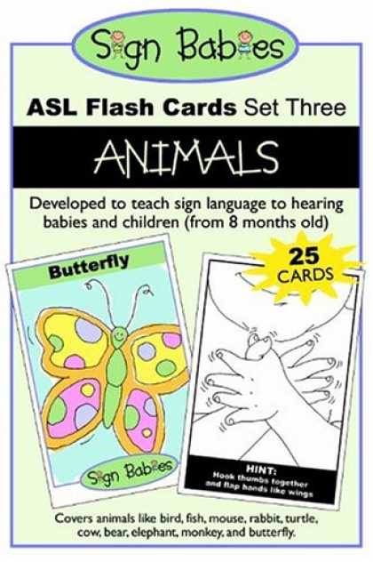 Books About Parenting - Sign Babies ASL Flash Cards, Set Three: Animals