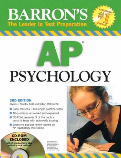 Books About Psychology - Barron's AP Psychology (Book & CD-ROM)