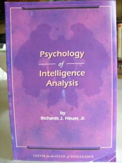Books About Psychology - Psychology of Intelligence Analysis.